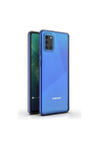 Galaxy Uyumlu A31 Kılıf Zore Süper Silikon Kapak Renksiz