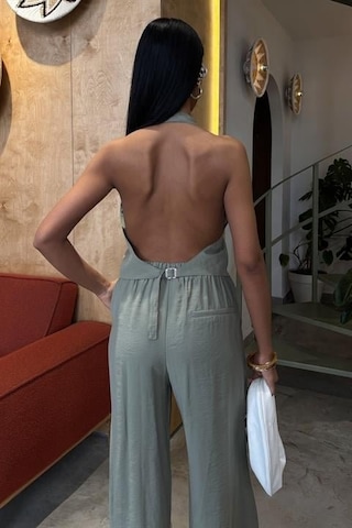 Moderie Butik Halter Yaka Yelekli Modal Takım 10144 Oli Ve