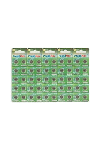 50 X Poundmax Ag13 Lr44 1,5 V Poundmax Alkalin Düğme Pil