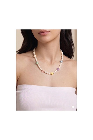 Deniz Kabuğu Taşlı Yıldız Detaylı Tasarım Pinterest Kolye Kararmaz Hediye Kutulu Kadın Küpe Pembe - 882674500 Pembe