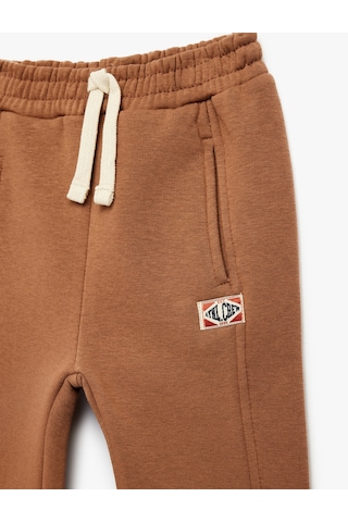Koton Beli Bağcıklı Cep Detaylı Pamuklu Jogger Eşofman Altı Kahverengi 6smb40039tk Kahve