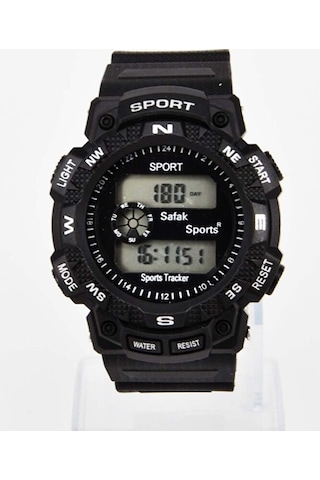Erkek Su Geçirmez Spor Siyah Alarm Kronometre Şafak Sayar Outdoor Dayanıklı Asker Kol Saati