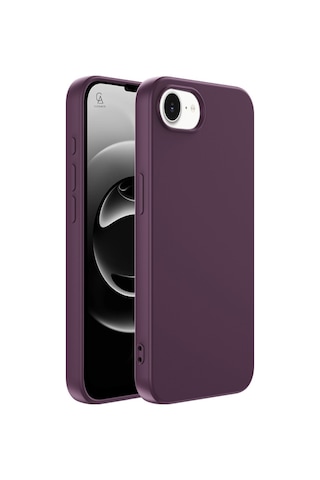 Apple iPhone 17e Uyumlu Içi Kadife Lansman Kılıf Ve Temperli Cam Ekran Koruyucu Koyu Mor