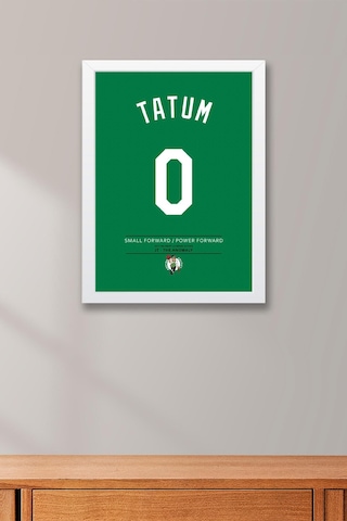 Jayson Tatum Forma Çerçeveli Tablo - Nba Boston Celtics Jersey