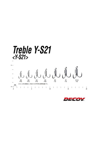 Decoy Y-S21 Standart Treble Üçlü Maket Balık iğnesi - 6