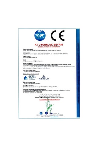 Piksel Aqua Su Arıtma Cihazı Hortumu 5 Metre