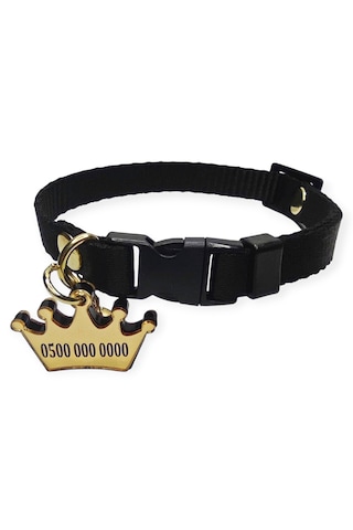 İsimli Kedi Tasması , Kedi İsimlik , İsme Özel Tasma , Siyah Renk