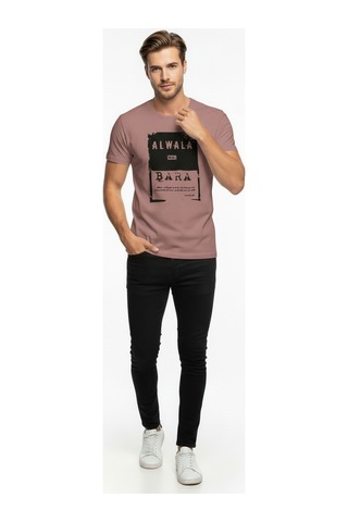 Urban Dynamic Baskılı Erkek Tişört Günlük & Streetwear Stil Çok renkli