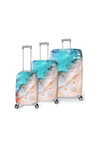 Coral High Renkli Desenli Pc 3'lü Valiz Seti 16810 Çok Renkli