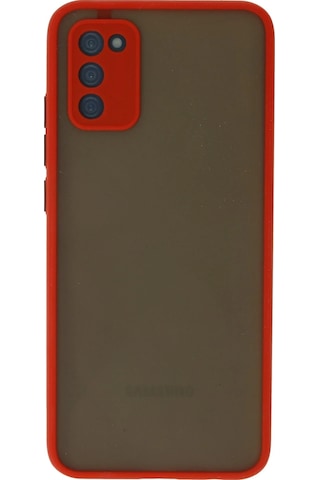 Newface Samsung Galaxy Uyumlu A03s Kılıf Montreal Silikon Kapak Glblseme - 98 - Kırmızı