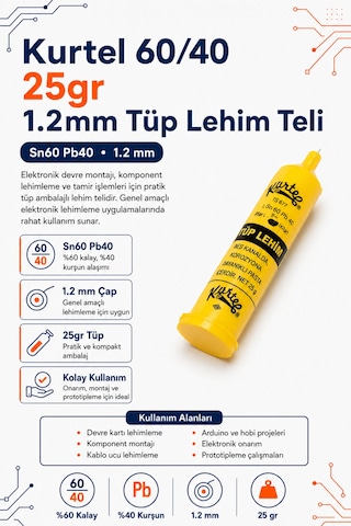 Kurtel 60/40 25gr 1.2mm Tüp Lehim Teli