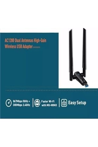 Yeni Versiyon Ac1200 Dual Band 2.4g & 5g Destekli Wi-fi Adaptörü Usb 3.0 Kablosuz Wireless Adaptör