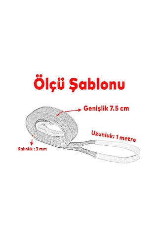 Sapan Polyester Spanzet 3 Ton 1 Metre Sarı Sağlam Yük Kaldırma Taşıma İndirme Halat