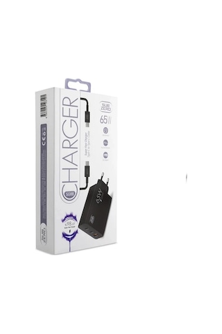 Subzero Honor Magic7 Lite Uyumlu 3 Girişli Usb+pd+pd 65w Süper Fast Type-c Şarj Aleti + Kablo