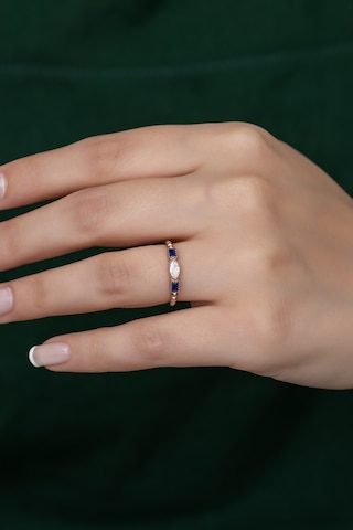 Gümüş Prenses Yüzük Rose Gold Kaplama 925 Ayar Gümüş Rose Gold (511779916)