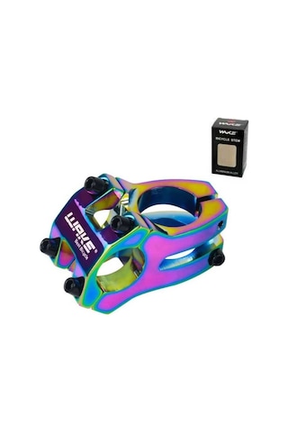 Bisiklet Kısa Gidon Boğazı Wake Alüminyum Rainbow Rengarenk Yedek Parça 31,8mm Açık Gri