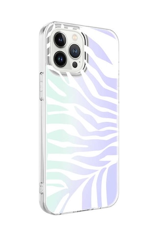 Apple Uyumlu iPhone 13 Pro Uyumlu Zore M-blue Desenli Kılıf-zebra No1 Zebra No1 -