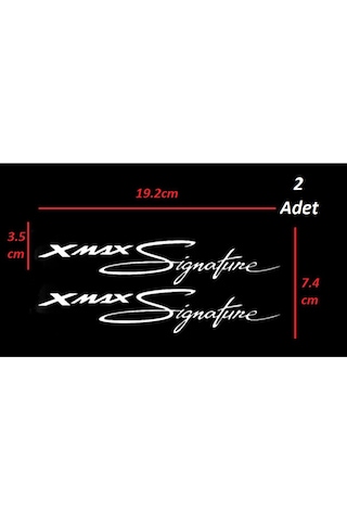 Yamaha Xmax Signature İmza Sticker Beyaz