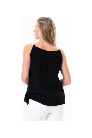 Askılı Alaçatı Yazlık Müslin Bluz Siyah Syh-siyah