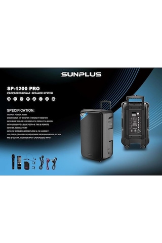 Sp-1200 Pro Bluetooth Proffessıonal Speaker System 400w-127445