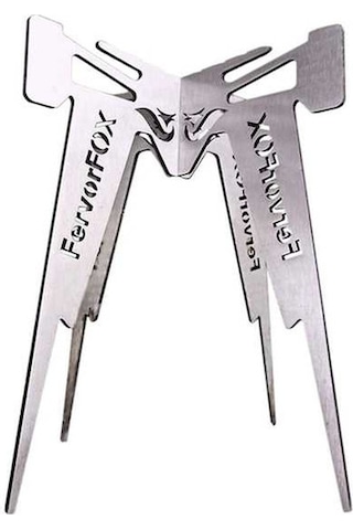 Pazly Ve Tencere Standı Portatif Paslanmaz Ocağı Katlanır Kamp Izgara Geeroyoo Desteği Çelik 17.3x20cm - Wk