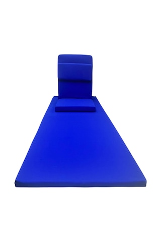Backjack Meditasyon Sandalyesi Destekli Yer Minderi + 60x180 Kumaş Mat - Backjack 3xl Mat+backjack İkili Set Saks Mavi