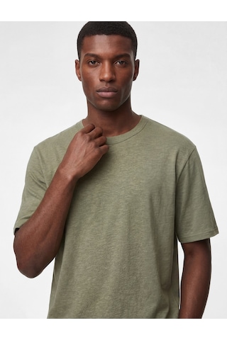 Koton Regular Fit Kısa Kollu Pamuklu Basic Bisiklet Yaka Tişört Yeşil 6sam10037mk
