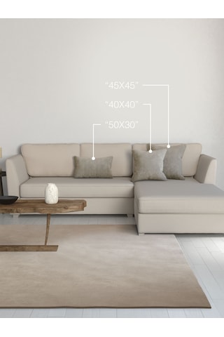 Br Perle Home Daily Series Keten Rengi Kırlent Yastık Kılıfı Keten