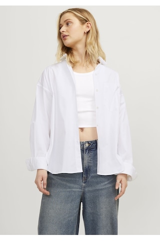 Jack & Jones Kadın Basic Oversize Poplin Gömlek - Jamie 12200353 White Beyaz