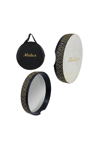 Midex Br-511x 10'lu Bendir Def Toptan Paket Akort Ayarlı El Tutma Oyuklu Çantalı