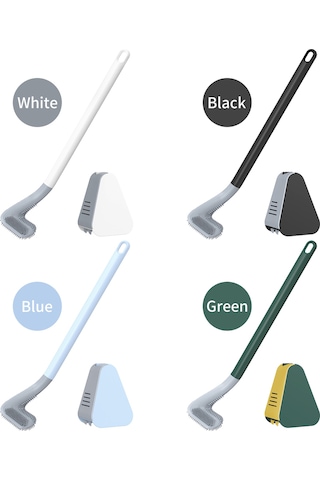 Konesam Duvar Montlu Tpr Materyal Banyo Tuvalet Fırçası - Tam Temizlik, Özel Tutucu Ve Uçsuz Uçsuz Erişim Yeşil