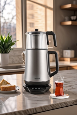 Homend Royaltea Elegant 1774H 1.7 L Konuşan Çay Makinesi