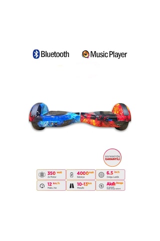 Citymate Elektrikli Kaykay Hoverboard Akıllı Denge 6.5 Inch + Hoverkart + Çanta Extrem Paket Desen10