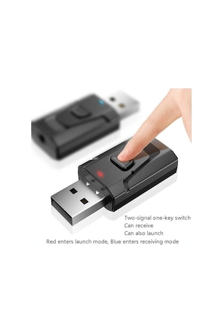 Yunboo T7 Bluetooth 5.0 Usb Verici-alıcı, 4'ü 1 Ses Adaptörü, Araç İçin Konuşma Fonksiyonlu, Ses Aktarımı Ve Alımı