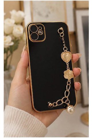 Iphone 11 Uyumlu Siyah Elden Tutmalı Slikon Kılıf