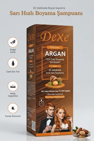 Dexe Sarı 30 Dakikada Hızlı ve Pratik Saç Boyama Şampuanı 420 ML
