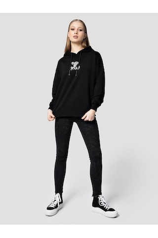 LOFT Loose Fit Kadın Sweatshirt Lf2031803 Q1.v1 Siyah