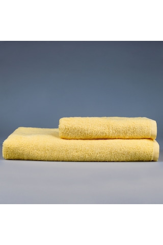 Banyo Havlu Takımı 50 X 90 Cm Ve 90 X 150 Cm %100 Pamuk Sarı