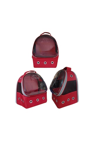 La Vista Dalton Fix Kedi, Küçük Köpek Taşıma Çantası Kırmızı 30-25-45cm