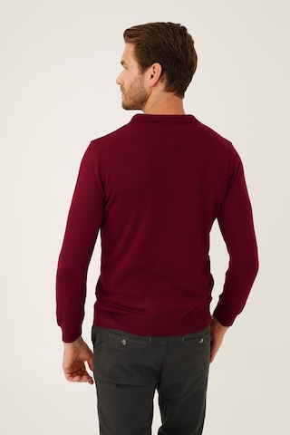 İgs Erkek Bordo Standart Polo Yaka Düğmeli Triko Bordo