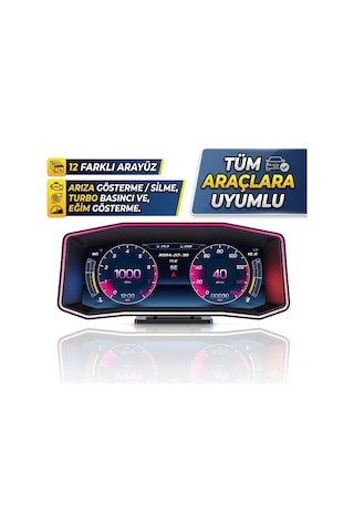 Clio Megane Symbol İçin Harici Digital Gösterge Odb Ekran Arıza Göstergesi Turbo Gösterge Hayalet Ekran