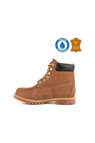 Hush Puppies Empresa 725039 Gerçek Deri, Anatomik, Waterresist Kadın Bot Tarçın