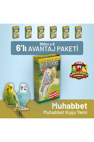 Muhabbet Muhabbet Kuşu Yemi - 6 Adet 300 G