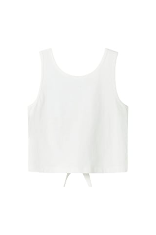 Name It Nkfvaya Sl Kız Çocuk Crop T-shirt 13241654 Beyaz