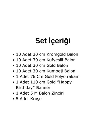 0 Yaş Retro Gold Kromgold Küfyeşili Kumbeji Balon Happy Birthday Banner Gold Rakam Doğum Günü Süsü Çok Renkli