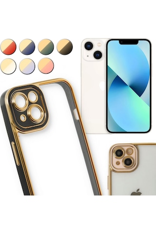 Apple Uyumlu iPhone 13 Kilif Lazer Lens Kamera Çerçeveli Kapak 552624511