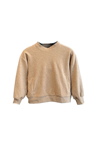 Soultextile Unisex Çocuk Kapşonlu Sweatshirt Camel