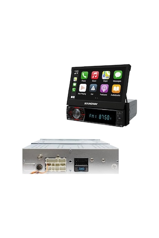Soundway Sw-10600 Android İndash Teyp 7 İnç 2+64gb Android 14 Bt Usb Sd Hd Fm Mirrorlink Carplay
