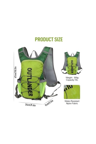 Dancemonkey Yansıtıcı Su Mesanesi Hidrasyon Sırt Çantası Nefes Alabilir Naylon Sırt Çantası Bisiklet Koşu İçin Siyah