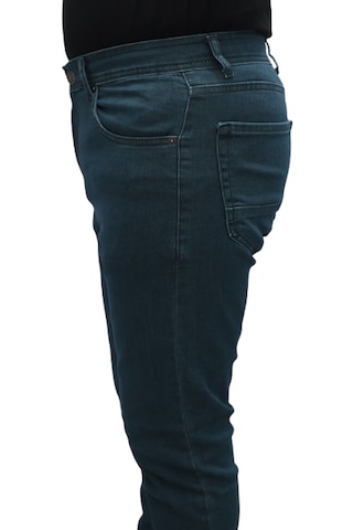 Hacker Dmctekstil Erkek Yeşil Y145 Yüksek Bel Dar Kesim Boru Paça Büyük Beden Jean Pantolon
